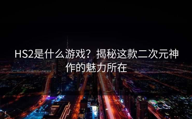 HS2是什么游戏？揭秘这款二次元神作的魅力所在  第1张